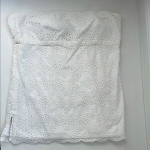 J. Crew Eyelet Strapless Top